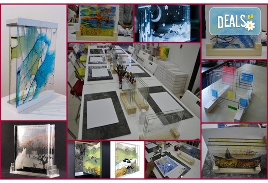 Еднодневен уъркшоп за рисуване върху стъкло - 3D картина, с включени бои и материали от Ателие Цветна магия! - Снимка 6