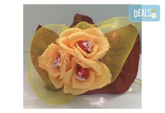 Ръчно изработен шоколадов букет с едно или три цветчета от Онлайн магазин за подаръци Банана! - Снимка 8
