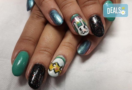 Маникюр с гел лак BlueSky и рисувани герои от детски приказки и филмчета: Мечо Пух, Мики Маус, Миньоните и др. от Салон за красота Мечта - Снимка 9