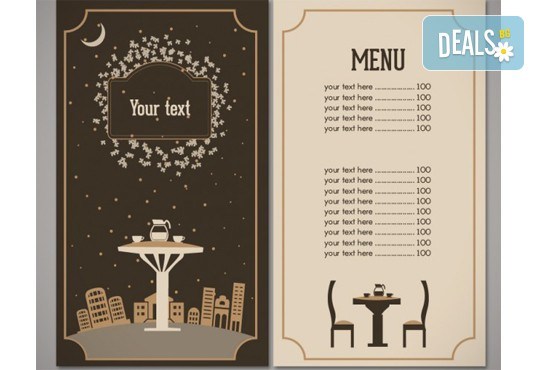 Изработка на меню за хотели, ресторанти и други, с включен дизайн, едностранен или двустранен печат, рамер А3 или А4, от Хартиен свят! - Снимка 3