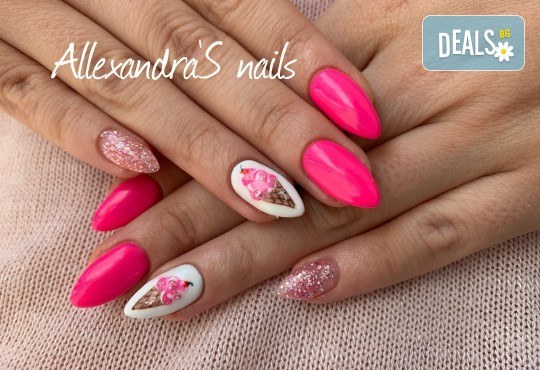Класически или френски маникюр с гел лак и 2 декорации - рисунки, камъчета и още много, в студио Бейбъл, Студентски град! - Снимка 8