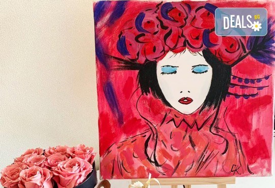 3 часа рисуване с напътствията на професионален художник + чаша вино в Арт ателие Багри и вино! - Снимка 3