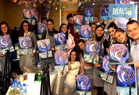 3 часа рисуване с напътствията на професионален художник + чаша вино в Арт ателие Багри и вино! - Снимка 1