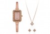Pierre Cardin - романтичен комплект с часовник, колие и чифт обеци в розово злато - thumb1 1