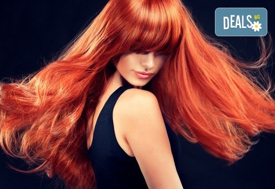 Боядисване с професионална боя Koster или Fadiam, кератинова ампула за здравина и блясък и оформяне на прическа със сешоар в салон за красота Слънчев ден! - Снимка 2