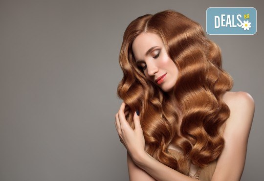 Боядисване с професионална боя Koster или Fadiam, кератинова ампула за здравина и блясък и оформяне на прическа със сешоар в салон за красота Слънчев ден! - Снимка 1